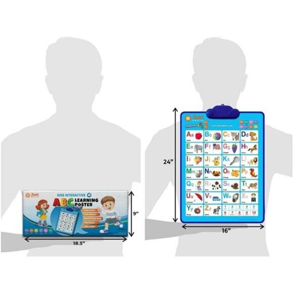 Interactive Alphabet Wall Chart Talking ABCs & 123s Music Poster with Light - Picture 6 of 7